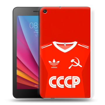 Силиконовый чехол на Huawei MediaPad T2 7.0 с принтом Флаг Герб СССР
