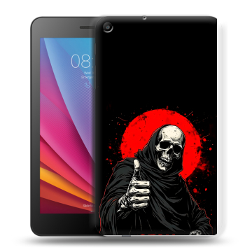 Силиконовый чехол на Huawei MediaPad T2 7.0 с принтом смешной скелет