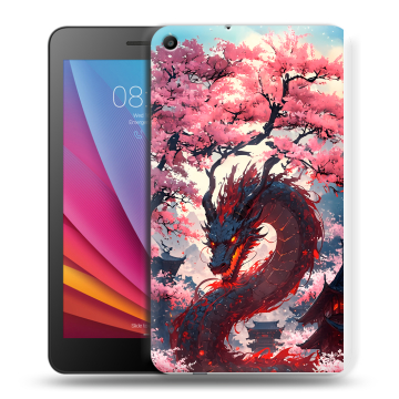 Силиконовый чехол на Huawei MediaPad T2 7.0 с принтом Дракон Японский