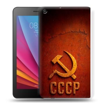 Силиконовый чехол на Huawei MediaPad T2 7.0 с принтом Флаг Герб СССР