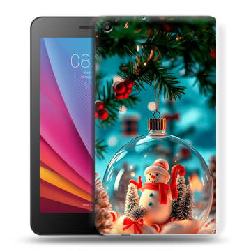 Силиконовый чехол на Huawei MediaPad T2 7.0 с принтом Новый год