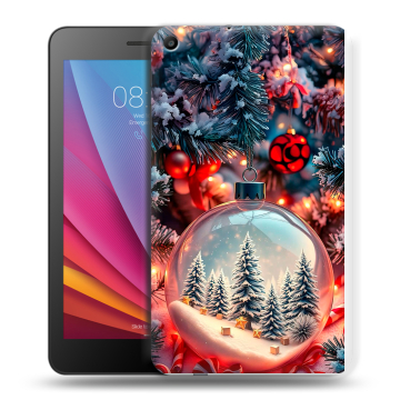 Силиконовый чехол на Huawei MediaPad T2 7.0 с принтом Новый год