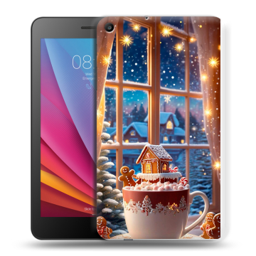 Силиконовый чехол на Huawei MediaPad T2 7.0 с принтом Новый год