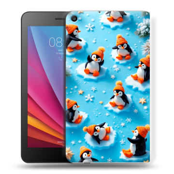 Силиконовый чехол на Huawei MediaPad T2 7.0 с принтом Новый год