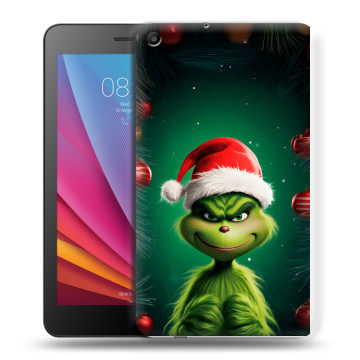 Силиконовый чехол на Huawei MediaPad T2 7.0 с принтом Гринч Новый год Рождество