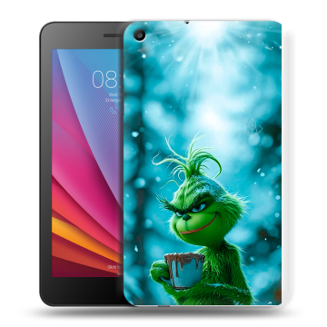 Силиконовый чехол на Huawei MediaPad T2 7.0 с принтом Новый год гринч