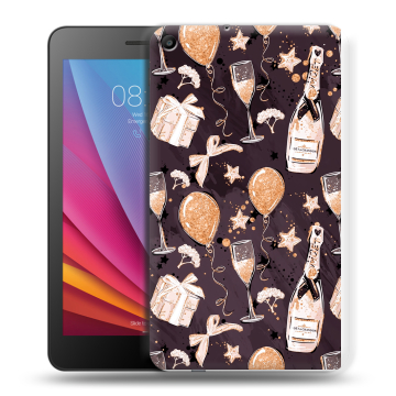 Силиконовый чехол на Huawei MediaPad T2 7.0 с принтом Новый год