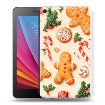Силиконовый чехол на Huawei MediaPad T2 7.0 с принтом Новый год