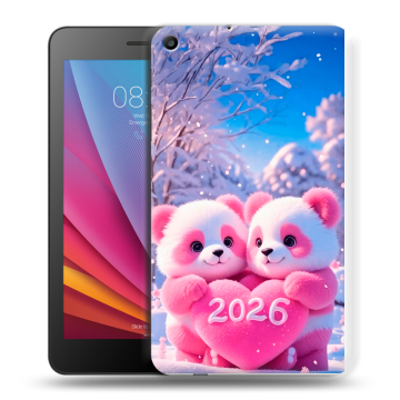 Силиконовый чехол на Huawei MediaPad T2 7.0 с принтом Новый год