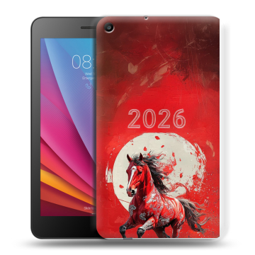 Силиконовый чехол на Huawei MediaPad T2 7.0 с принтом Новый год