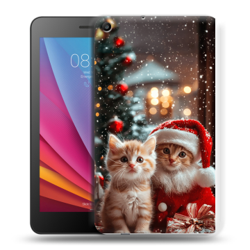 Силиконовый чехол на Huawei MediaPad T2 7.0 с принтом Новый год