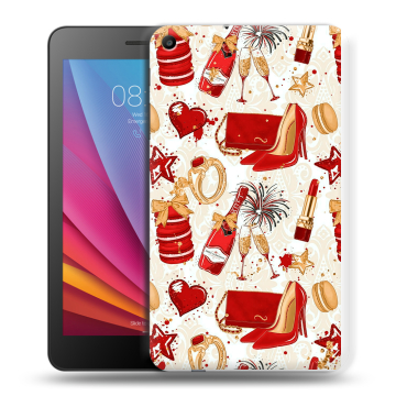 Силиконовый чехол на Huawei MediaPad T2 7.0 с принтом Новый год