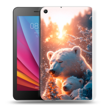 Силиконовый чехол на Huawei MediaPad T2 7.0 с принтом Новый год