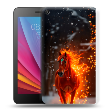 Силиконовый чехол на Huawei MediaPad T2 7.0 с принтом Новый год