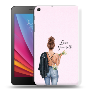 Силиконовый чехол на Huawei MediaPad T2 7.0 с принтом женский
