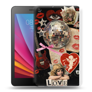 Силиконовый чехол на Huawei MediaPad T2 7.0 с принтом для девочек