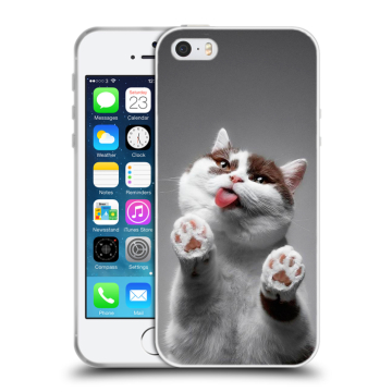 Пластиковый чехол на Iphone 5 с принтом Коты Пластиковый чехол на Iphone 5 с принтом Коты