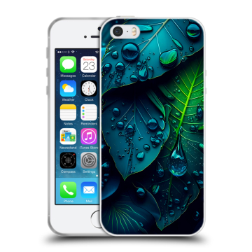 Пластиковый чехол на Iphone 5 с принтом Листья Пластиковый чехол на Iphone 5 с принтом Листья