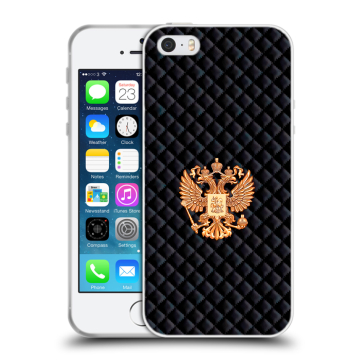 Пластиковый чехол на Iphone 5 с принтом Герб России принт Пластиковый чехол на Iphone 5 с принтом Герб России принт