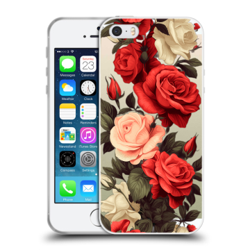 Пластиковый чехол на Iphone 5 с принтом Розы Пластиковый чехол на Iphone 5 с принтом Розы