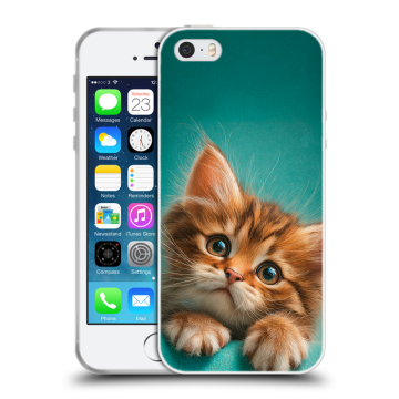 Пластиковый чехол на Iphone 5 с принтом котенок Пластиковый чехол на Iphone 5 с принтом котенок