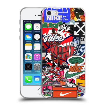 Пластиковый чехол на Iphone 5 с принтом Найк Nike яркий Пластиковый чехол на Iphone 5 с принтом Найк Nike яркий
