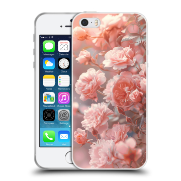 Пластиковый чехол на Iphone 5 с принтом Розовые розы Пластиковый чехол на Iphone 5 с принтом Розовые розы