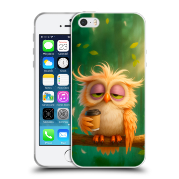 Пластиковый чехол на Iphone 5 с принтом сова Пластиковый чехол на Iphone 5 с принтом сова