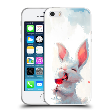 Пластиковый чехол на Iphone 5 с принтом кролик зайчик Пластиковый чехол на Iphone 5 с принтом кролик зайчик