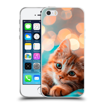 Пластиковый чехол на Iphone 5 с принтом котик Пластиковый чехол на Iphone 5 с принтом котик
