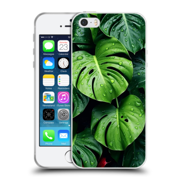 Пластиковый чехол на Iphone 5 с принтом Листья Пластиковый чехол на Iphone 5 с принтом Листья