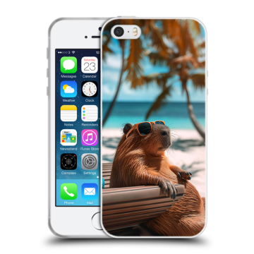 Пластиковый чехол на Iphone 5 с принтом Капибара Пластиковый чехол на Iphone 5 с принтом Капибара