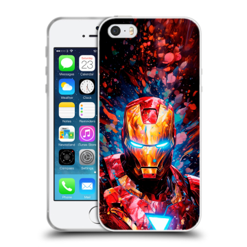 Пластиковый чехол на Iphone 5 с принтом Железный человек Ironman Пластиковый чехол на Iphone 5 с принтом Железный человек Ironman
