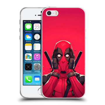 Пластиковый чехол на Iphone 5 с принтом Дедпул Deadpool Пластиковый чехол на Iphone 5 с принтом Дедпул Deadpool