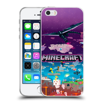 Пластиковый чехол на Iphone 5 с принтом Майнкрафт Minecraft Пластиковый чехол на Iphone 5 с принтом Майнкрафт Minecraft
