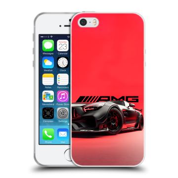 Пластиковый чехол на Iphone 5 с принтом Мерседес Mercedes AMG