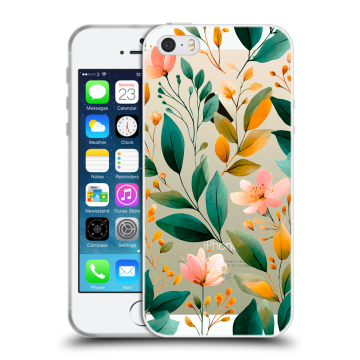 Пластиковый чехол на Iphone 5 с принтом Цветы паттерн