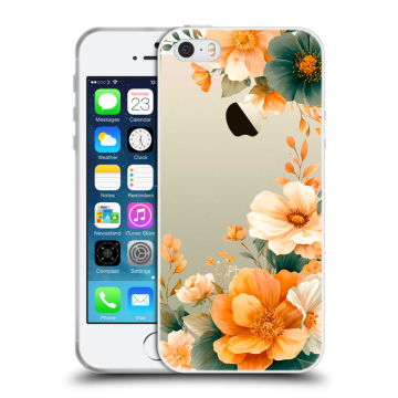 Пластиковый чехол на Iphone 5 с принтом Цветы принт