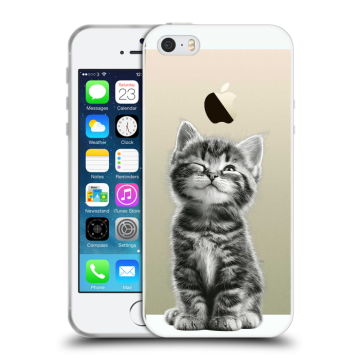 Пластиковый чехол на Iphone 5 с принтом Котенок Пластиковый чехол на Iphone 5 с принтом Котенок