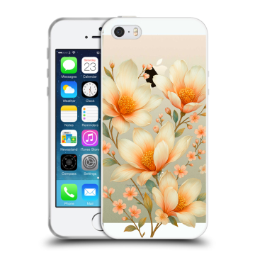Пластиковый чехол на Iphone 5 с принтом Цветы