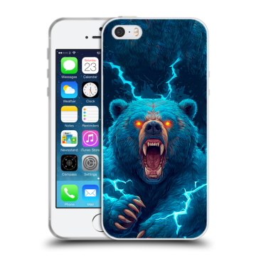 Пластиковый чехол на Iphone 5 с принтом Медведь