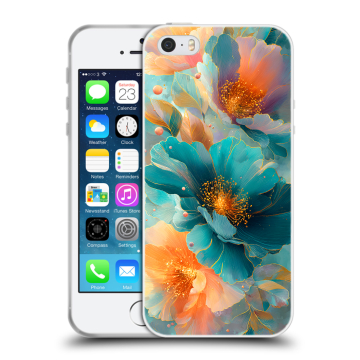 Пластиковый чехол на Iphone 5 с принтом Цветы