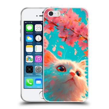Пластиковый чехол на Iphone 5 с принтом Красивый кот