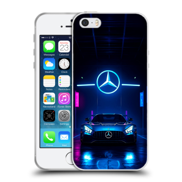 Пластиковый чехол на Iphone 5 с принтом Mercedes Мерседес Пластиковый чехол на Iphone 5 с принтом Mercedes Мерседес