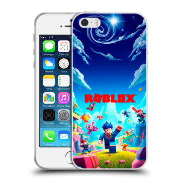 Пластиковый чехол на Iphone 5 с принтом Roblox Роблокс Пластиковый чехол на Iphone 5 с принтом Roblox Роблокс