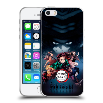 Пластиковый чехол на Iphone 5 с принтом Demon Slayer Клинок рассекающий демонов Пластиковый чехол на Iphone 5 с принтом Demon Slayer Клинок рассекающий демонов