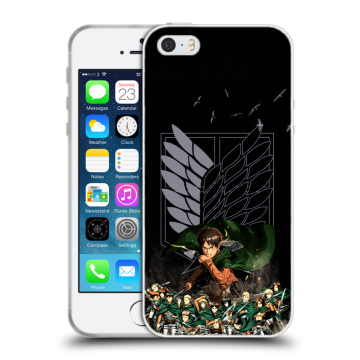 Пластиковый чехол на Iphone 5 с принтом Атака титанов Пластиковый чехол на Iphone 5 с принтом Атака титанов
