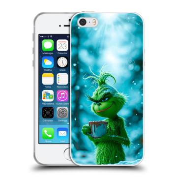 Пластиковый чехол на Iphone 5 с принтом Новый год гринч