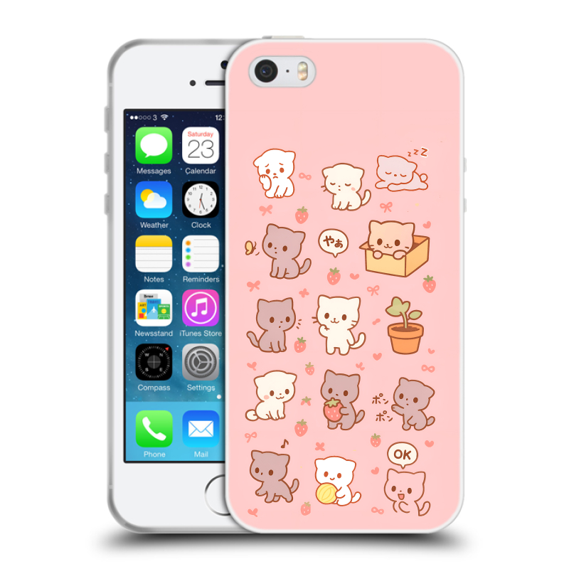 Пластиковый чехол на Iphone 5 с принтом Hello Kitty Хелоу Кити Пластиковый чехол на Iphone 5 с принтом Hello Kitty Хелоу Кити