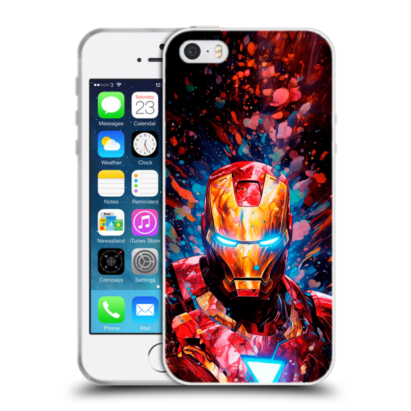 Пластиковый чехол на Iphone 5 с принтом Железный человек Ironman Пластиковый чехол на Iphone 5 с принтом Железный человек Ironman